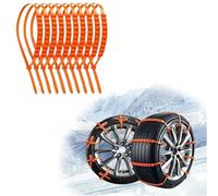 Nouvelles chaînes antidérapantes 2026, chaînes à neige universelles réutilisables for pneus de voiture, SUV, camionnettes, chaînes de sécurité hivernales for la neige, la glace et la boue(30PCS)