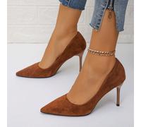 Nouvelles chaussures à talons hauts à bout pointu 2023, des escarpins polyvalents pour femmes avec empeigne en suède de qualité professionnelle sans fatigue, sexy CN34,CN35,CN36,CN37,CN38,CN39,CN40,CN