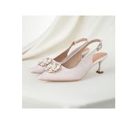 Nouvelles chaussures à talons hauts pour femmes décorées de perles, Automne/Hiver 2024 Printemps/Été, talon stiletto de 6 cm, bout pointu et brides fines, élégantes, cadeaux de fête et de Noël CN35,CN