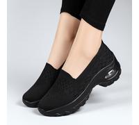Nouvelles chaussures de danse carrée décontractées à semelle souple, confortables, à enfiler et à bascule, en tissu respirant et à semelle épaisse avec coussin dair antidérapant et semelle réhaussante