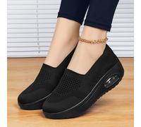 Nouvelles chaussures de danse carrées à la mode et décontractées, chaussures de danse légères, souples et confortables à enfiler, semelle épaisse respirante avec design damortissement à coussin dair, 