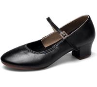 Nouvelles Chaussures de Danse Femmes Semelle Souple Talon 3cm pour Débutants（Noir 40）