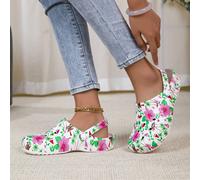Nouvelles chaussures de jardin pour femmes toutes saisons, pantoufles plates ajustables et amples, claquettes de chambre/voyage/plage, pantoufles à bout fermé EUR35,EUR36,EUR37,EUR38,EUR39,EUR40Plante