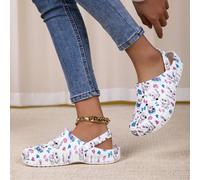 Nouvelles chaussures de jardin pour femmes toutes saisons, pantoufles plates ajustables et amples, claquettes de chambre/voyage/plage, pantoufles à bout fermé EUR35,EUR36,EUR37,EUR38,EUR39,EUR40Tout I
