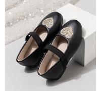 Nouvelles chaussures de princesse pour toutes petites filles pour la rentrée scolaire, décorées avec un cœur doré, chaussures plates à semelle souple pour le printemps/l'été/l'automne EUR34,EUR35,EUR3
