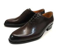 Nouvelles chaussures en cuir pour hommes faites à la main de haute qualité décontracté Oxford chaussures de travail d'affaires noir café à lacets confortable homme chaussure noir