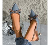 Nouvelles chaussures pour femmes, confortables et polyvalentes, en suède à talons hauts avec bout pointu. Fleurs artisanales (l'orientation des fleurs est aléatoire). Valentines, élégantes, talons de 