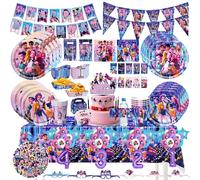 Nouvelles décorations d'anniversaire K-POP Demon Hunter, thème Demon Hunters Kpop, vaisselle, assiettes, gobelets, ballons, fournitures pour fêtes 5pcs keychains