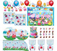 Nouvelles décorations de fête d'anniversaire sur le thème de Peppa Pig, ballons, assiettes, vaisselle, ensemble pour baby shower, George Page, cadeaux pour enfants Balloons-18pcs