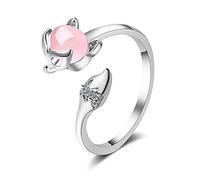 Nouvelles femmes bijoux de mode Crystal Zircon Agate Fox Taille Anneau ajusté pour femmes Bijoux de fête