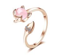 Nouvelles femmes bijoux de mode Crystal Zircon Agate Fox Taille Anneau ajusté pour femmes Bijoux de fête