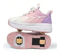 Nouvelles Heelys à la mode avec doubles roues, Baskets à roues invisibles pour filles, Bouton rotatif facile à porter, Patins à roulettes à 2 roues pour garçons EUR34,EUR35,EUR36,EUR37,EUR38,EUR39,EUR