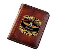 NOUVELLES HOMMES SUPPORTS DE CUIR VOLICATIQUE, SYMBOLES SYMBOLE SYMBOL HIGHTACY TRIFOLD SLIM VINTAGE COURT SORPRE, Porte-cartes maçonniques Purseurs de luxe Mâle de luxe Portefeuille cadeau, aigle à