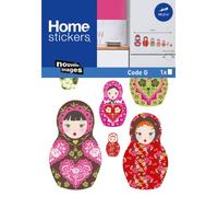 Nouvelles Images Mini autocollants pour fenêtre ou appareils électroménagers poupées russes HOWI1929
