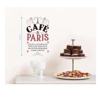 DRAEGER PARIS 1886 - Sticker Transfert Café De Paris Multicolore - Autocollant Décoratif en Papier pour Murs, Portes, Meubles - Convient sur Surfaces Lisses: Peint, Métal, Verre - Fabriqué en France