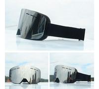 Nouvelles lunettes de ski cylindriques pour adultes, lunettes de protection anti-buée à double couche contre le vent, lunettes de protection contre la neige, lunettes de motoneige pour myopes Film rou