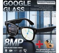 Nouvelles Lunettes Intelligentes 2026 Grande Capacité 3600mAh Caméra Anti-tremblement 800W Pixels Traduction 120+ Langues Enregistrement Vidéo Appel Vidéo Black Sunglasses B