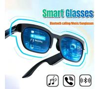 Nouvelles Lunettes Intelligentes 2026 : Traduction IA, Conversation Bluetooth, Enregistrement, Écoute Musicale - Lunettes de Soleil Connectées pour Hommes et Femmes noir