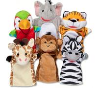Nouvelles marionnettes à main d'animaux en peluche à bouche mobile à la mode - Interaction parent-enfant - La bouche peut bouger - Lion - Tigre - Éléphant - Singe - Crocodile - Styles multiples - File