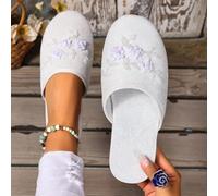 Nouvelles pantoufles à la mode faites main avec perles, convenant pour le port intérieur et extérieur EUR36,EUR37,EUR38,EUR39,EUR40,EUR41PlantesÉtoffe
