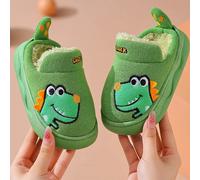 Nouvelles pantoufles chaudes pour enfants avec motif de dinosaure de dessin animé pour l'automne et l'hiver, pantoufles d'intérieur chaudes en coton pour bébés EUR24-25,EUR26-27,EUR28-29,EUR30-31Anima