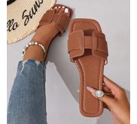 Nouvelles pantoufles de mode printemps/été en forme de H, noir/beige/marron, essentiel pour les vacances, sandale compensée, chaussures de plage, vacances, plat u désert CN35,CN36,CN37,CN38,CN39