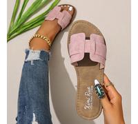 Nouvelles pantoufles en forme de H, noir/beige/marron, essentiel de vacances, chaussures de plage, tongs, vacances, plates, recommandées par les blogueurs u désert EUR35,EUR36,EUR37,EUR38,EUR39,