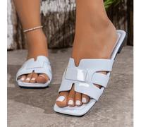 Nouvelles pantoufles en forme de H, Noir/Beige/Marron, Essentiel de vacances, Chaussures de plage, Vacances, Plates, Recommandées par les blogueurs u désert CN34,CN35,CN36,CN37,CN38,CN39,CN40,CN