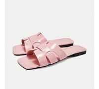 Nouvelles pantoufles en forme de H, sandales romaines à enfiler décontractées pour femmes, claquettes plates confortables, noir/beige/marron, recommandées par les blogueurs u désert, sandales él