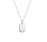 Nouvelles pasxes unisexes stell sterling son sable rectangle pendentif pendentif naissance longue chaîne luxe fin bijoux mode accessoires à la mode cadeau créatif pour les femmes et les hommes