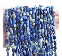 Nouvelles perles de citrine naturelle irrégulière de 6 à 8 mm, en forme de pépite, lapis-lazuli, grenat et opale, perles d'espacement libres pour la création de bijoux DIY - 118 Lapis Lazuli - 6-8 m