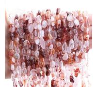 Nouvelles perles de citrine naturelle irrégulière de 6 à 8 mm, perles d'espacement libres en forme libre pour la création de bijoux DIY - 109 Quartz de feu rouge - 6-8 mm (environ 50 pièces)