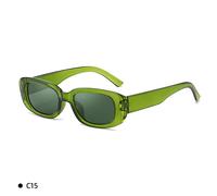 Nouvelles Petites Lunettes De Soleil Femmes Hommes À La Mode Vintage Marque Concepteur Hip Hop Carré Vert Lunettes De Soleil Femme Lunettes Uv400 - Type 4001-C16 Green