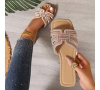 Nouvelles sandales décontractées à enfiler pour femmes style H, printemps/été, avec bride d'assistance French Love, petit talon, bout rond, indispensables pour les vacances, noir, marron CN34,CN35,CN3