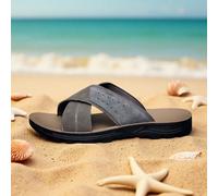 Nouvelles sandales faites main blocs de couleurs pour hommes, tige à brides croisées, pantoufles de plage respirantes & légères, claquettes de mode de rue décontractées EUR40,EUR41,EUR42,EUR43,EUR44,E
