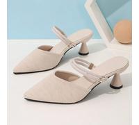 Nouvelles talons hauts à bout pointu pour femmes, à porter de deux façons, élégants, mules pour le printemps/automne CN35,CN36,CN37,CN38,CN39,CN40,CN41,CN42