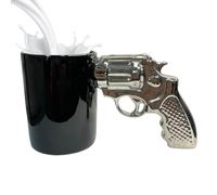 Nouvelles tasses à thé à poignée - tasses à eau uniques | Nouvelle tasse à thé avec poignée de pistolet, poignée de pistolet en céramique pour cadeaux, grande tasse de thé excentrique avec conception