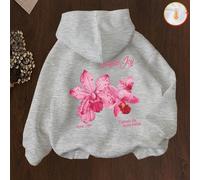 Nouvelles vêtements enfant : vêtements d'hiver pour fille avec un imprimé floral 8Y,9Y,10Y,11-12Y,13-14YCartoon,Floral,graphique,Lettres,PlantesMélange coton