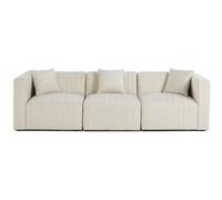 Nova - canapé modulable 3 places - en velours - Beige