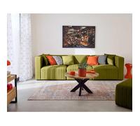 Nova - canapé modulable 3 places - en velours - Vert Olive