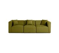 Nova - canapé modulable 3 places - en velours - Vert Olive