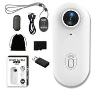 Nova Caplens - POV Camera, New Treklons 4s Body Camera, 4k Pocket Action Cam, 170° Wide Angle, Wearable Video Recording, for Cycling, Pet Walking and Outdoors Activities (White4K Standard,32G)