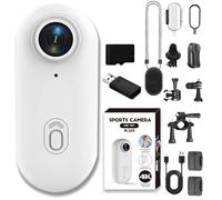 Nova Caplens - POV Camera, New Treklons 4s Body Camera, 4k Pocket Action Cam, 170° Wide Angle, Wearable Video Recording, for Cycling, Pet Walking and Outdoors Activities (White1080 Premium,128G)