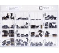 NOVA CCC-19 Assortiment de condensateurs électrolytiques sortie radiale 25 V, 35 V, 50 V, 63 V, 100 V 20 % 193 parties