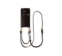 Selencia Selencia Nova coque arrière en cuir véritable avec porte-cartes pour Samsung Galaxy S25 Dark Chocolate Brun foncé