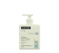 Suavinex, Shampooing extra doux pour bébés, cheveux doux et brillants, ne pique pas les yeux, sans larmes, sans savon, convient aux peaux sensibles, 92 % d'ingrédients d'origine naturelle, avec