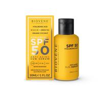 Biovène Barcelona Biovene HYALURONIC Anti-Aging SPF 50 Sérum Solaire Hydratant Haute Protection, Noix de Coco Bio 30 ml