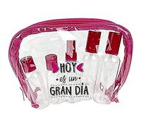 NOVA ENGEL Neceser Viaje Transparente Lote 6 Pz