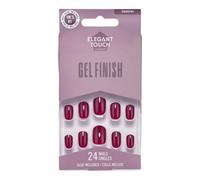 NOVA ENGEL Polished Colour Nails With Glue Squoval Berry Blast 24 U