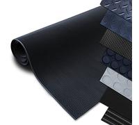 NOVA FORMA Tapis de Protection en Caoutchouc Trak Mini - Tapis Protecteur de Sol antidérapant - Revêtement de Sol 100% Caoutchouc NR/SBR - 120 x 250 cm, épaisseur 3 mm, Effet Fines stries, Noir